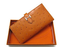 Load image into Gallery viewer, Hermes Wallet H1114 Wallet Ostrich Skin Orange