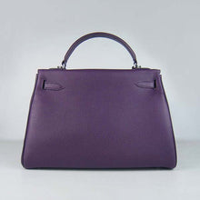 Load image into Gallery viewer, Hermes Kelly 32cm Togo Leather Handbag 6108 Purple Silve