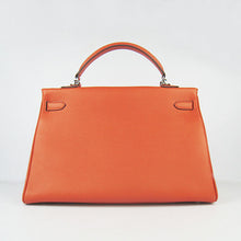 Load image into Gallery viewer, Hermes Kelly 35cm Togo Leather Handbag Orange/Silver