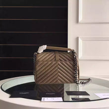 Load image into Gallery viewer, Yves Saint Laurent Medium Monogram College Bag in Havane Goatskin
