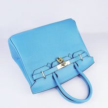 Load image into Gallery viewer, Hermes Birkin 30cm Togo Leather Handbags Light Blue Golden