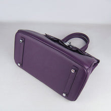 Load image into Gallery viewer, Hermes Birkin 30cm Togo Leather Handbags Purple Silver