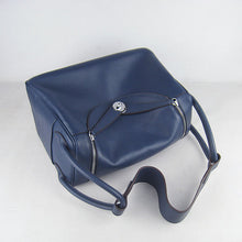 Load image into Gallery viewer, Hermes Lindy 34cm handbag 6208 dark blue Silver