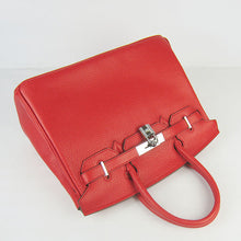 Load image into Gallery viewer, Hermes Birkin 30cm Togo Leather Handbags Red Silver