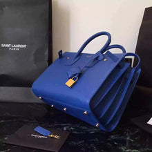 Load image into Gallery viewer, Yves Saint Laurent Small Sac De Jour Bag In Blue Leather