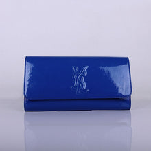 Load image into Gallery viewer, Yves Saint Laurent Lady Patent Leather Purse Sapphire Blue 39321
