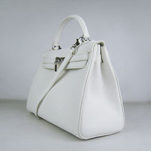 Load image into Gallery viewer, Hermes Kelly 32cm Togo Leather Handbag 6108 White Silver