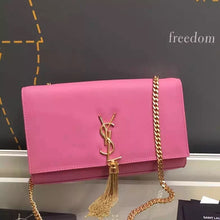 Load image into Gallery viewer, Yves Saint Laurent Medium Monogramme Tassel Bag In Pink Calfskin