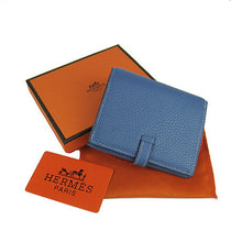 Load image into Gallery viewer, Hermes Wallet H006 Ladies Cow Leather Blue