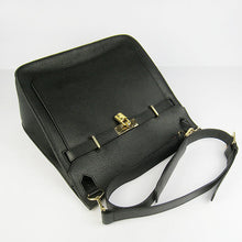 Load image into Gallery viewer, Hermes Leather Shoulder bag H6508 black golden
