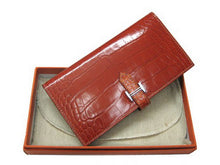 Load image into Gallery viewer, Hermes Wallet H1114 Ladies Crocodile Coffee