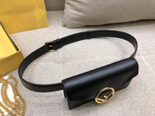 Load image into Gallery viewer, Fendi Kan I F Belt Bag In Black Calfskin