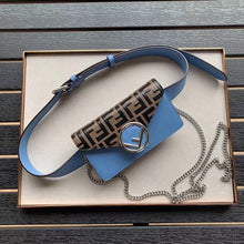 Load image into Gallery viewer, Fendi Blue Kan I F Belt Bag With FF Motif