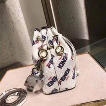 Load image into Gallery viewer, Fendi White Mon Tresor Mini Bucket Printed Bag