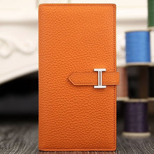 Load image into Gallery viewer, Hermes Bearn Gusset Wallet In Orange Leather