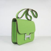 Load image into Gallery viewer, Hermes Constance Cowskin Leather Bag H017 green silver