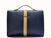 Load image into Gallery viewer, Hermes Briefcases H2048 Unisex Cow Leather Blue
