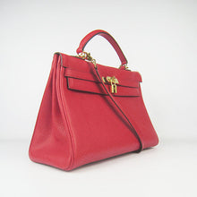 Load image into Gallery viewer, Hermes Kelly 35cm Togo Leather Handbag Red/Golden