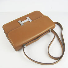 Load image into Gallery viewer, Hermes Calf Leather Message Bag H020 Light Coffee Silver