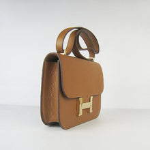 Load image into Gallery viewer, Hermes Constance Cowskin Leather Bag H017 light coffee golden
