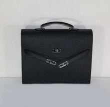 Load image into Gallery viewer, Hermes Briefcases H269 Briefcase Cow Leather Black Bag