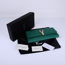 Load image into Gallery viewer, Yves Saint Laurent Lady Genuine Leather Purse Green 39321