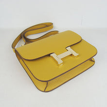 Load image into Gallery viewer, Hermes Constance Cowskin Leather Bag H017 yellow golden