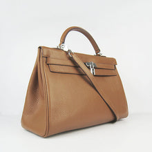 Load image into Gallery viewer, Hermes Kelly 35cm Togo Leather Handbag Light Coffee/Silver