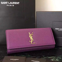 Load image into Gallery viewer, Yves Saint Laurent Purple Classic Monogramme Clutch