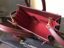 Load image into Gallery viewer, Yves Saint Laurent Nano Sac De Jour Bag In Burgundy Leather