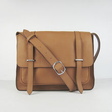 Load image into Gallery viewer, Hermes Steve H2810 Shoulder Bag Lambskin Coffee