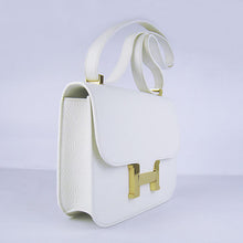 Load image into Gallery viewer, Hermes Constance Cowskin Leather Bag H017 white golden