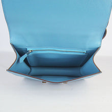 Load image into Gallery viewer, Hermes Constance Cowskin Leather Bag H017 light blue silver