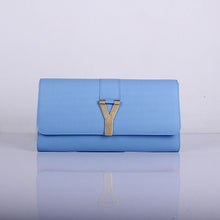 Load image into Gallery viewer, Yves Saint Laurent Lady Genuine Leather Purse Light Blue 39321
