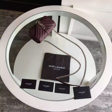 Load image into Gallery viewer, Yves Saint Laurent Baby Monogram Chain Bag In Burgundy Goatskin