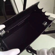 Load image into Gallery viewer, Yves Saint Laurent Baby Sac De Jour Croc Embossed Black Bag