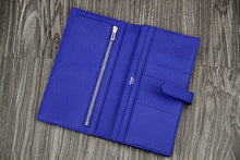 Load image into Gallery viewer, Hermes Bearn Gusset Wallet In Electric Blue Leather