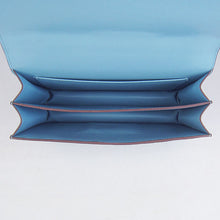 Load image into Gallery viewer, Hermes calf Leather Message Bag H020 light blue silver