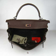 Load image into Gallery viewer, Hermes Kelly 32cm Togo Leather 6108 Dark Coffee Silver