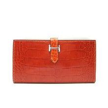 Load image into Gallery viewer, Hermes Wallet H1114 Ladies Crocodile Coffee