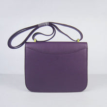 Load image into Gallery viewer, Hermes Constance Cowskin Leather Bag H017 purple golden