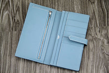 Load image into Gallery viewer, Hermes Bearn Gusset Wallet In Jean Blue Epsom Leather