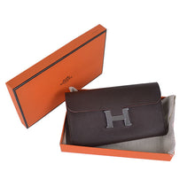 Load image into Gallery viewer, Hermes Wallet H6023 Ladies Wallet Coffee