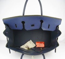 Load image into Gallery viewer, Hermes Birkin 35cm Togo Leather Handbags 6099 Dark Blue Golden