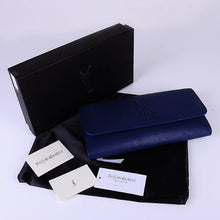 Load image into Gallery viewer, Yves Saint Laurent Lady Lambskin Leather Purse Sapphire Blue 39321