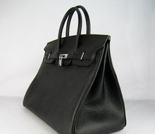 Load image into Gallery viewer, Hermes Birkin 35cm Togo Leather Handbags 6099 Black Silver