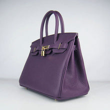 Load image into Gallery viewer, Hermes Birkin 30cm Togo leather Handbags purple golden