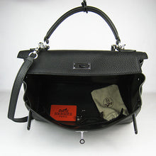 Load image into Gallery viewer, Hermes Kelly 32cm Togo Leather Handbag 6108 Black Silver