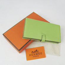Load image into Gallery viewer, Hermes Wallet H015 Wallet Cow Leather Green