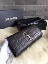 Load image into Gallery viewer, Yves Saint Laurent Crocodile Classic Monogramme Clutch